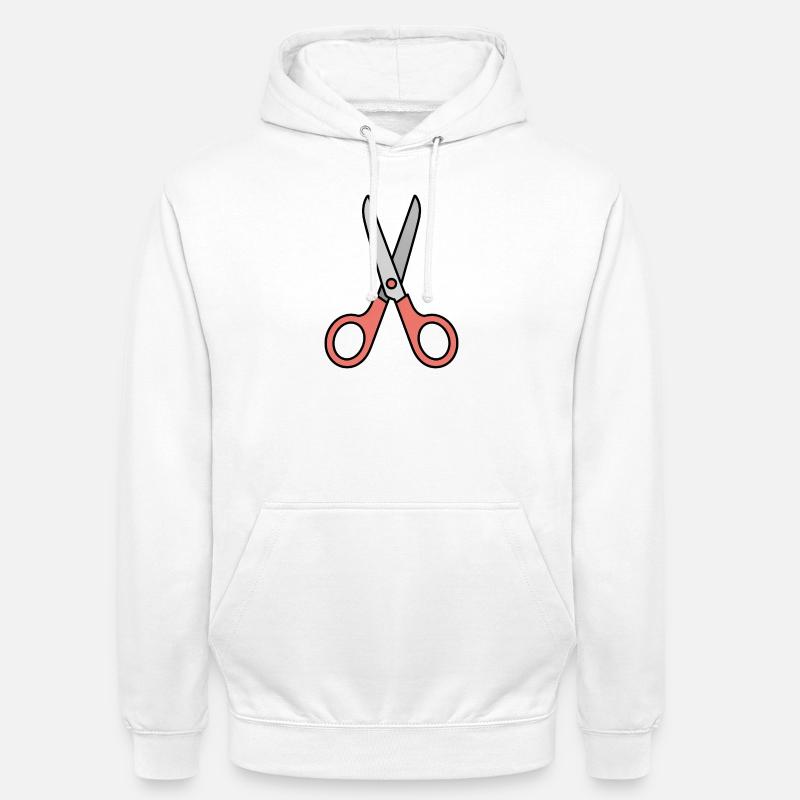 Ciseaux - Ciseaux de bande dessinée - Sweat-shirt à capuche unisexe - blanc