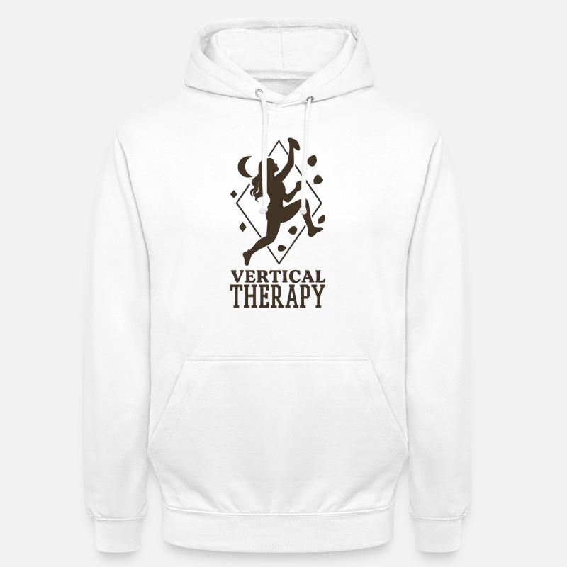 Vertical Therapy: Bouldern & Klettern Boho Design - Unisex Hoodie - Weiß