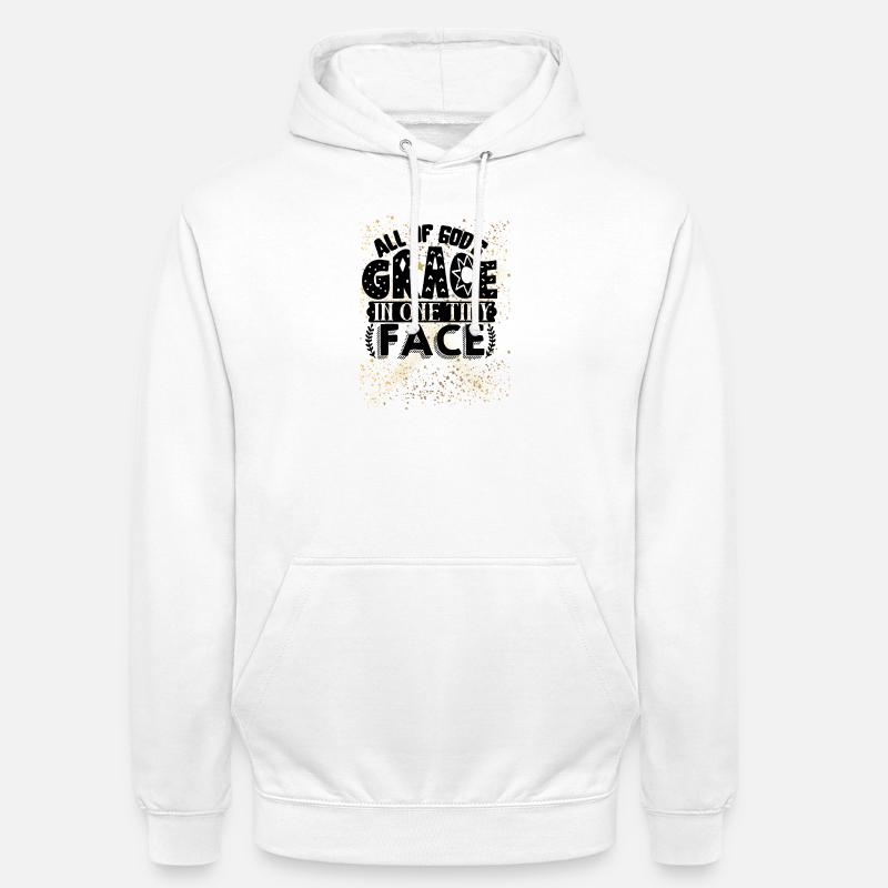 Etoiles Dorées OneLine Effet Glitter - Sweat-shirt à capuche unisexe - blanc