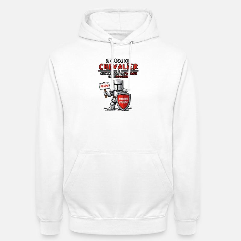 Le jeu du chevalier - Sweat-shirt à capuche unisexe - blanc