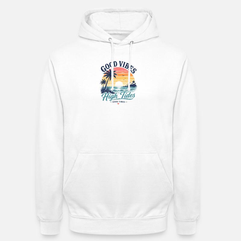 Vibes High Tides Sunset - Unisex Hoodie - white