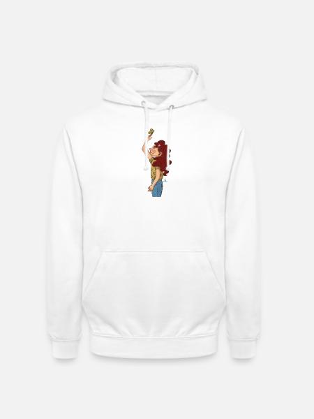 Schmetterlings Mädchen - Unisex Hoodie - Weiß