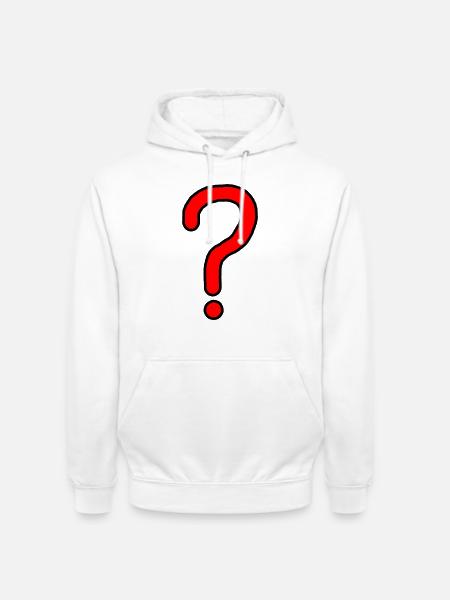 Fragezeichen Design - Unisex Hoodie - Weiß