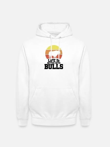 Stier Spruch Humor - Unisex Hoodie - Weiß