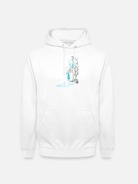Tropfenillustration - Unisex Hoodie - Weiß
