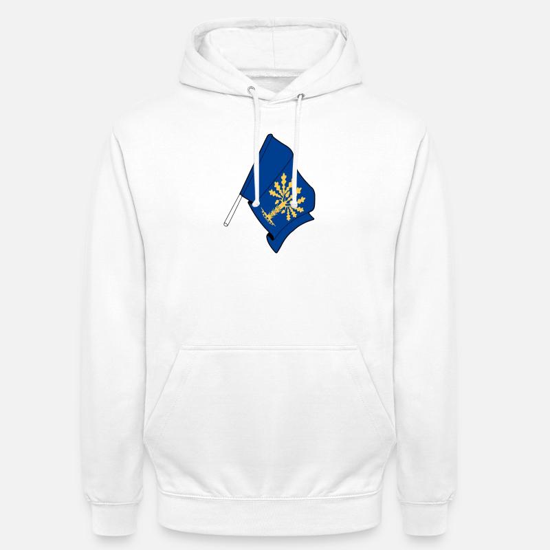 Blekinge, Suède – Simple flag pride - Sweat-shirt à capuche unisexe - blanc