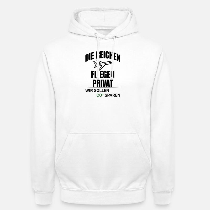 Abstraktes CO2 Klimaschutz Design - Unisex Hoodie - Weiß