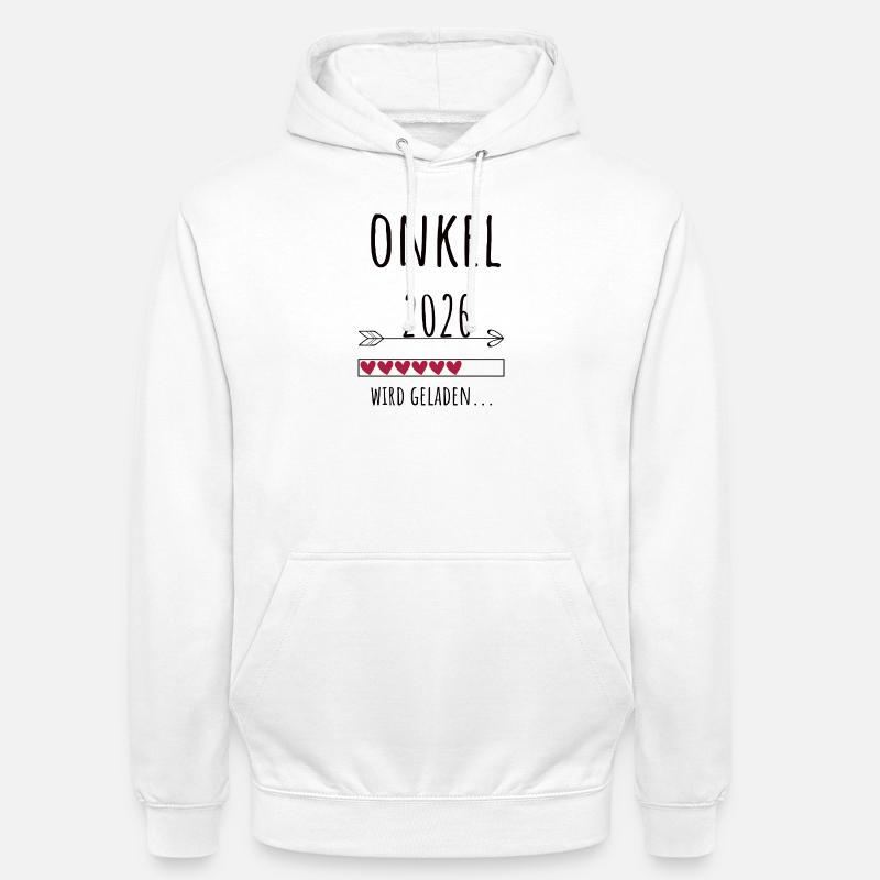 Werdender Onkel 2026 Geschenk Schwangerschaft - Unisex Hoodie - Weiß