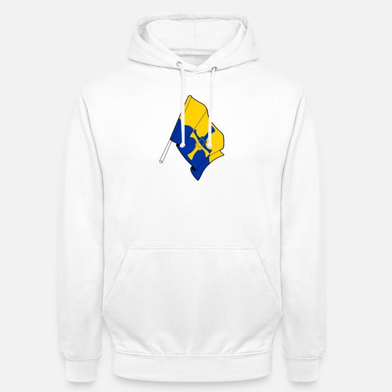 Drapeau de Durham - Sweat-shirt à capuche unisexe - blanc
