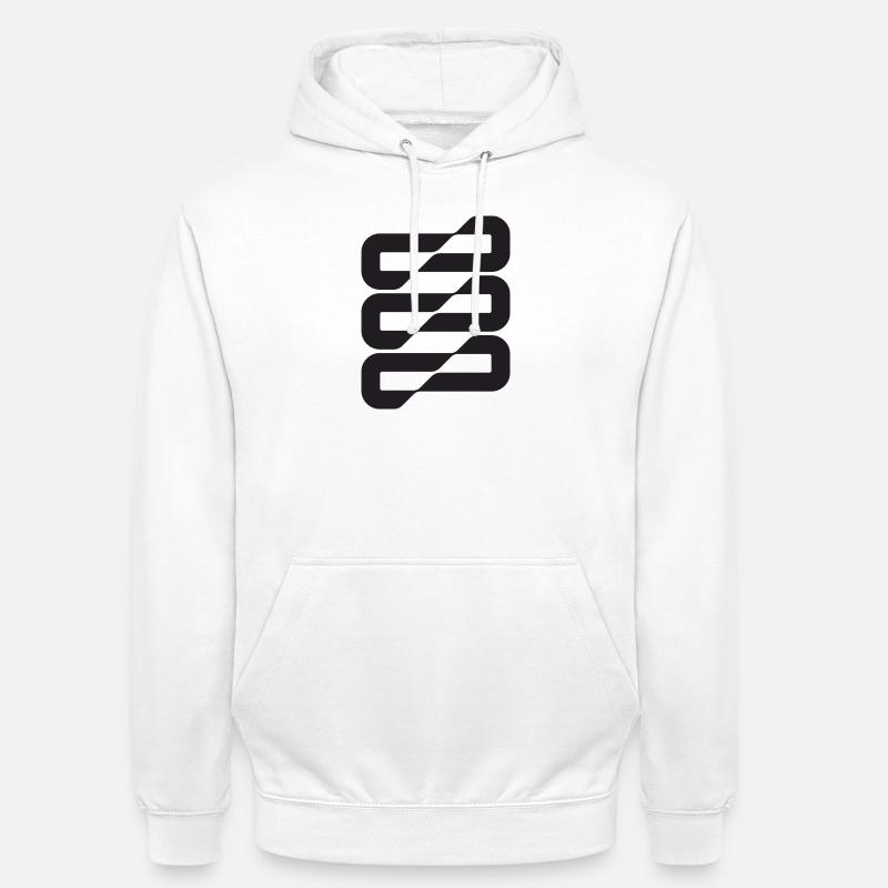 Conception géométrique des chaînes - Sweat-shirt à capuche unisexe - blanc
