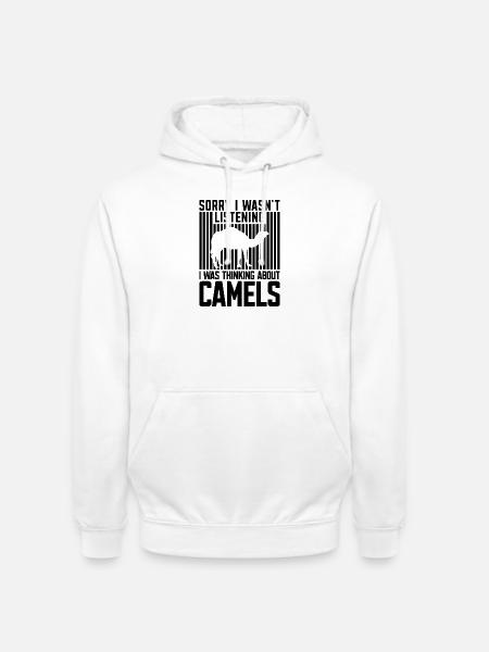 Kamel Gedanken Humor - Unisex Hoodie - Weiß