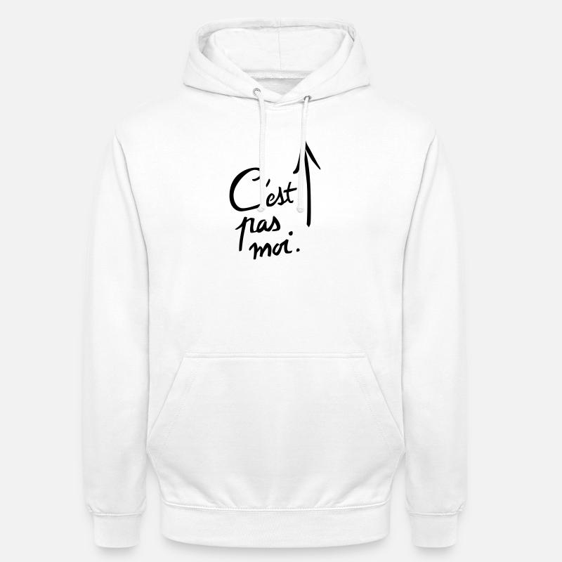 c'est pas moi. - Sweat-shirt à capuche unisexe - blanc