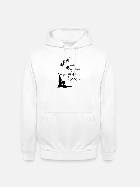 Music makes my Life better - Unisex Hoodie - white
