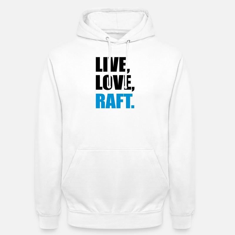 rafting - Sweat-shirt à capuche unisexe - blanc