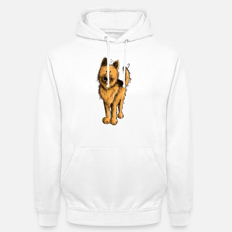 Lustiger Deutscher Schäferhund DSH Hund Comic - Unisex Hoodie - Weiß