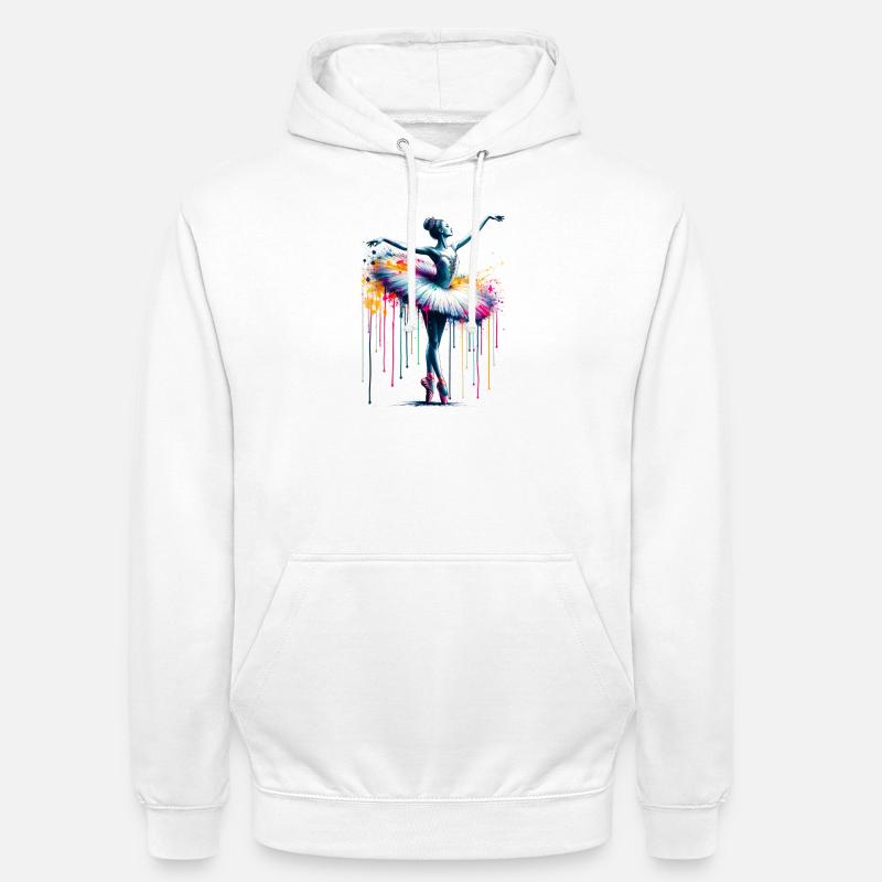 Danseuse de ballet avec tutu - Sweat-shirt à capuche unisexe - blanc