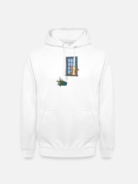 It's Always the Orange Cat - Unisex Hoodie - white