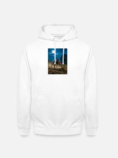 Chupacabra, reptilian goat-sucker cryptid of Latin - Unisex Hoodie - white