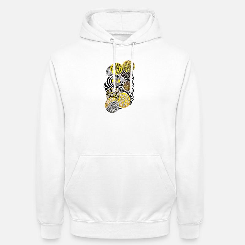 Luminous Circle Patterns Botany - Unisex Hoodie - white