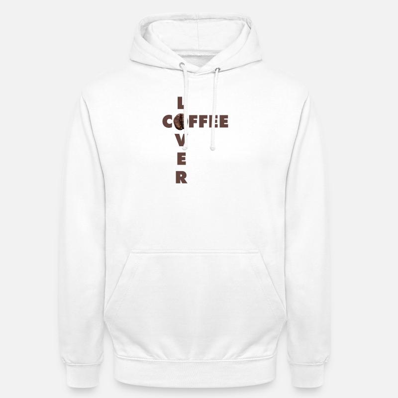 Kaffeeliebhaber-Design mit echter Bohne - Unisex Hoodie - Weiß