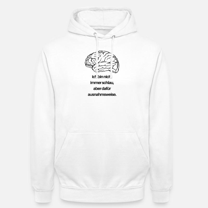 Pas malin, mais pour une fois - Sweat-shirt à capuche unisexe - blanc