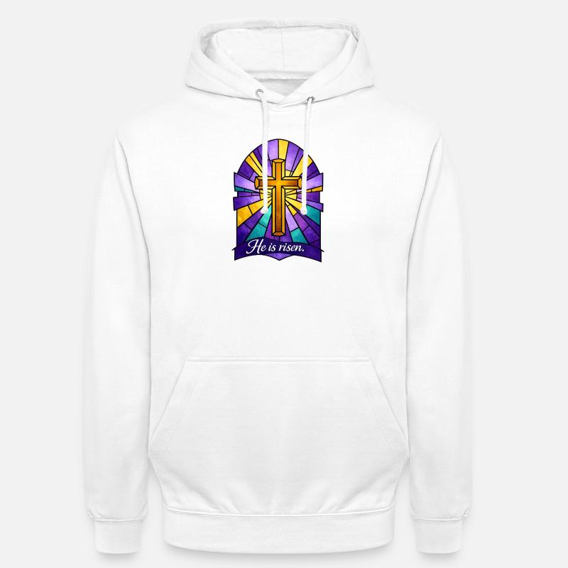He is Risen Cross Easter - Unisex Hoodie - white