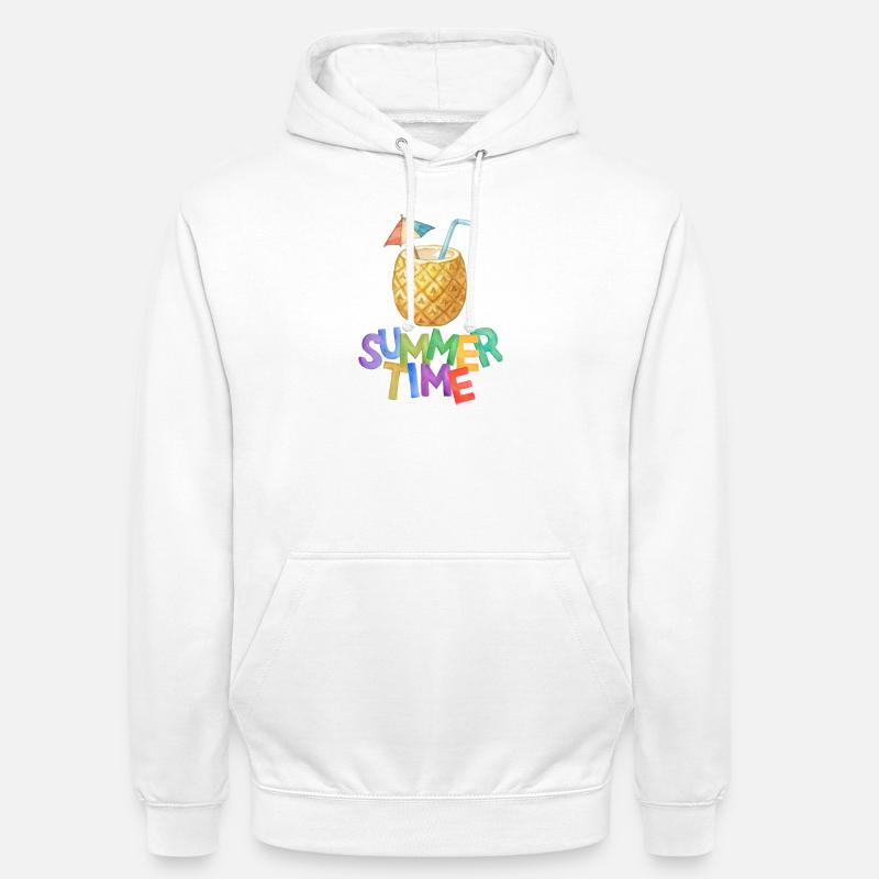 Boisson à l’ananas d’été - Sweat-shirt à capuche unisexe - blanc