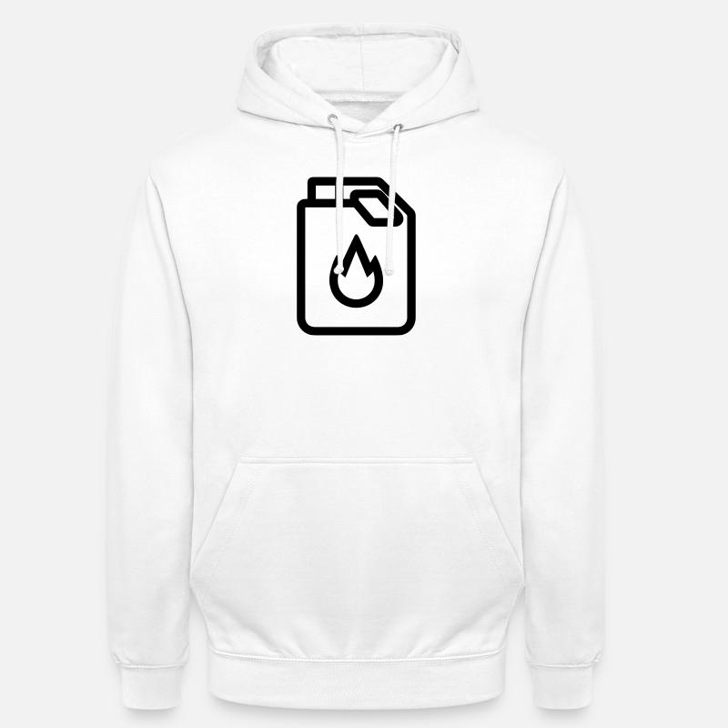 bidon d’essence - Sweat-shirt à capuche unisexe - blanc
