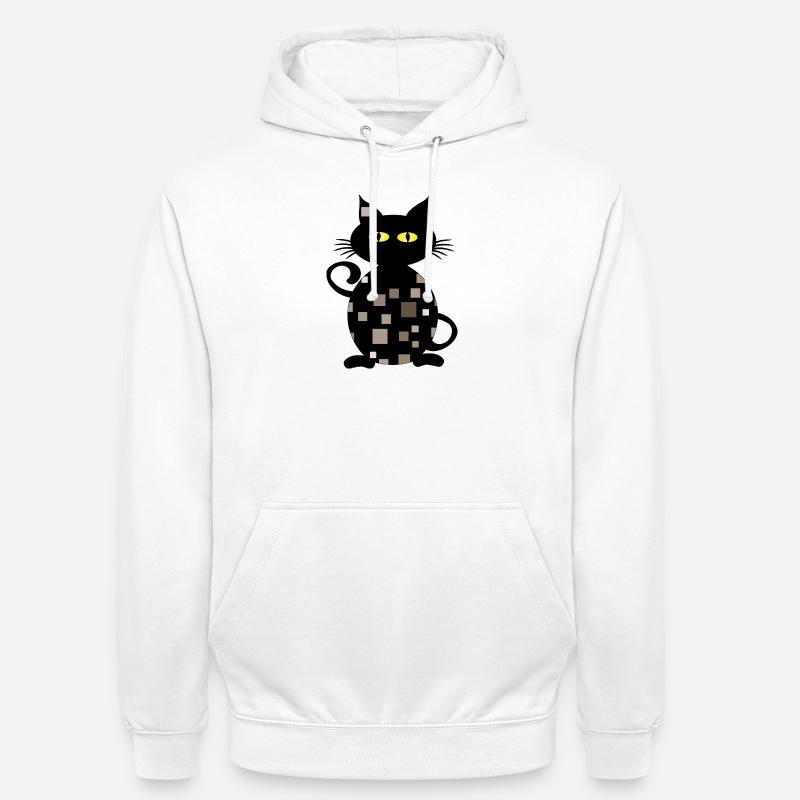 chat - Sweat-shirt à capuche unisexe - blanc