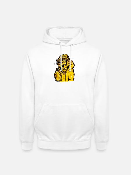 Tiger Graffiti Humor - Unisex Hoodie - Weiß