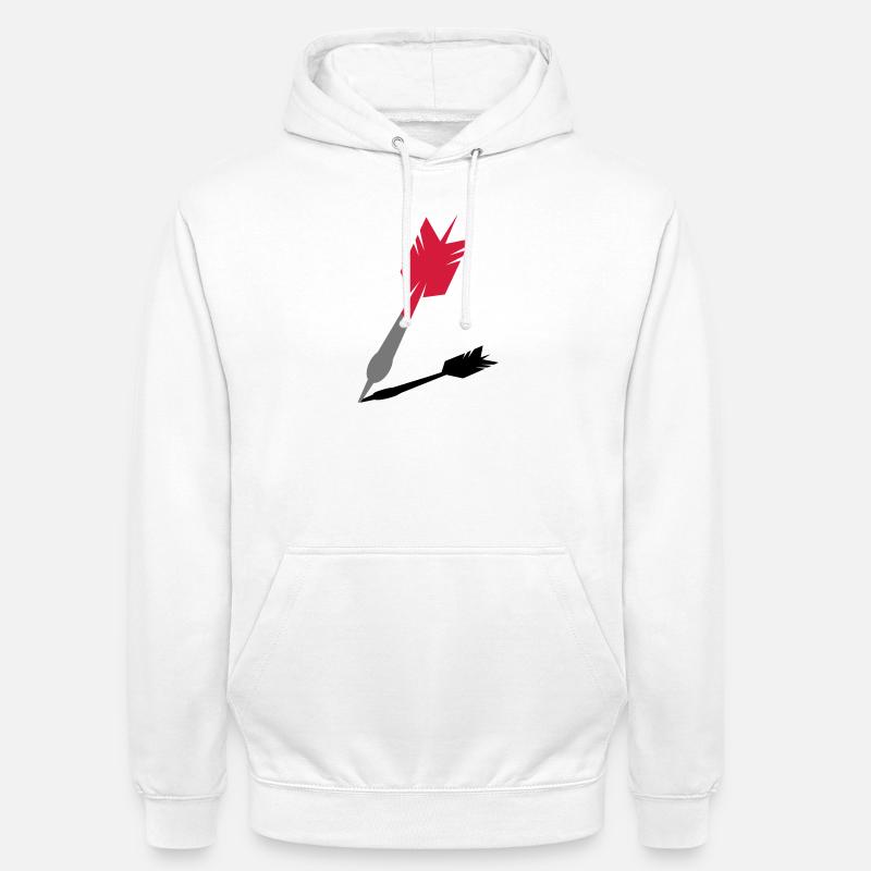 A dart and his shadow - Unisex Hoodie - white