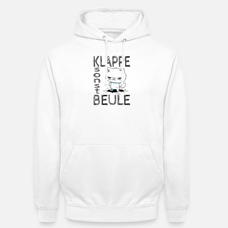 Klappe sonst Beule - Unisex Hoodie - Weiß