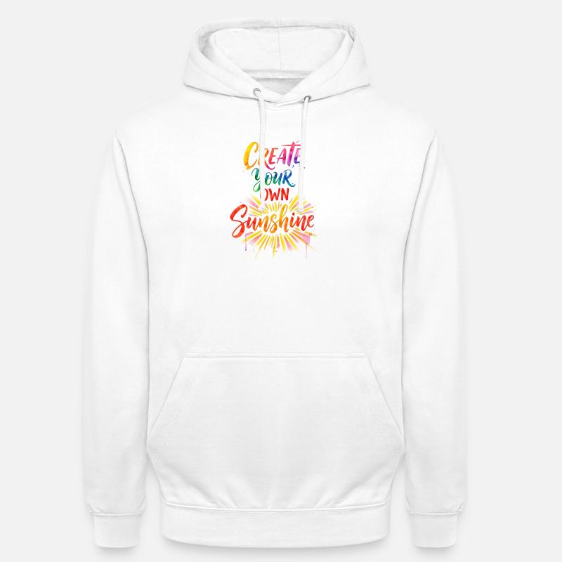 Éclat de soleil vibrant Créez votre soleil - Sweat-shirt à capuche unisexe - blanc