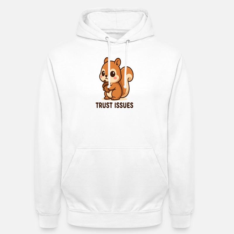 Écureuils avec des problèmes de confiance - Sweat-shirt à capuche unisexe - blanc