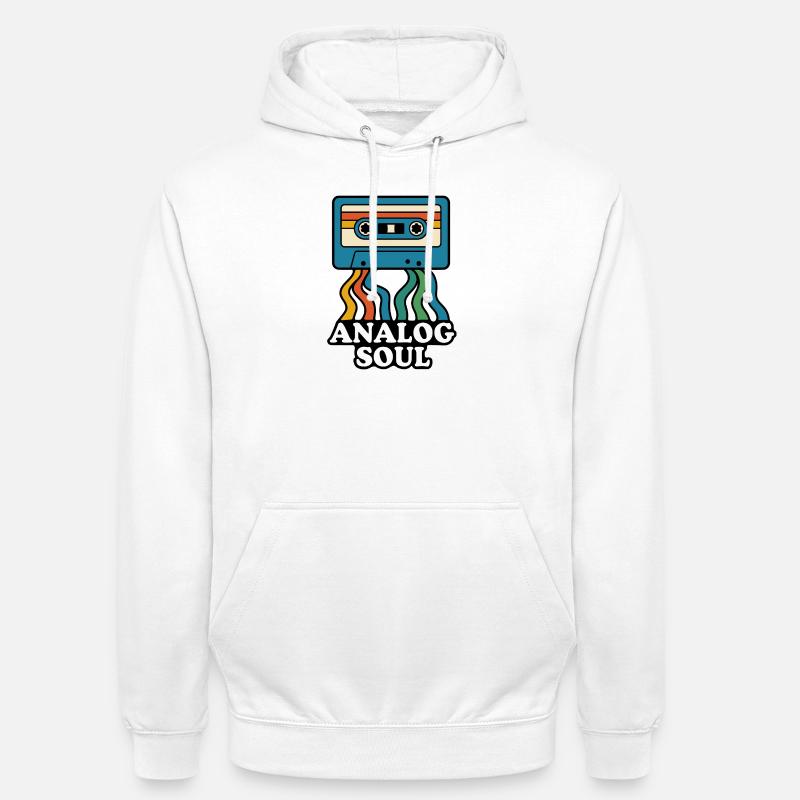 Conception de cassette Soul analogique - Sweat-shirt à capuche unisexe - blanc