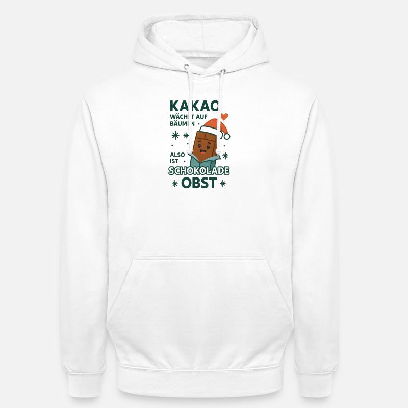 Cocoa Dicton, Noël – Fruit au chocolat - Sweat-shirt à capuche unisexe - blanc