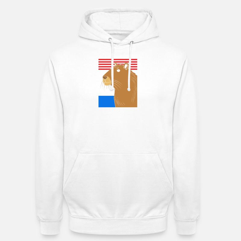 Ne t’inquiète pas, sois capy capybara - Sweat-shirt à capuche unisexe - blanc