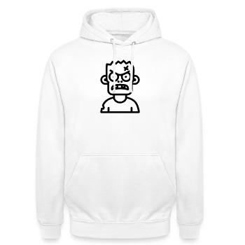 Zombie - Unisex Hoodie - Weiß - Vorne - AI Model Male 185 dark (185cm) & AI Model Female 172 dark (172cm)