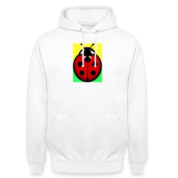 Marienkäfer - Unisex Hoodie - Weiß - Vorne - AI Model Male 185 dark (185cm) & AI Model Female 172 dark (172cm)