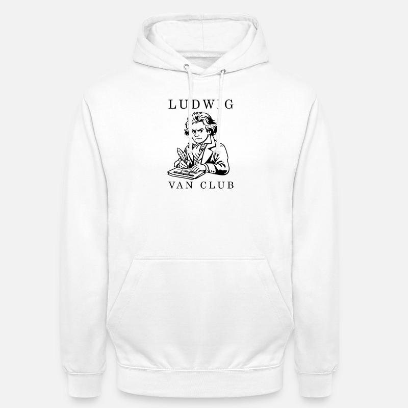 Beethoven - Sweat-shirt à capuche unisexe - blanc
