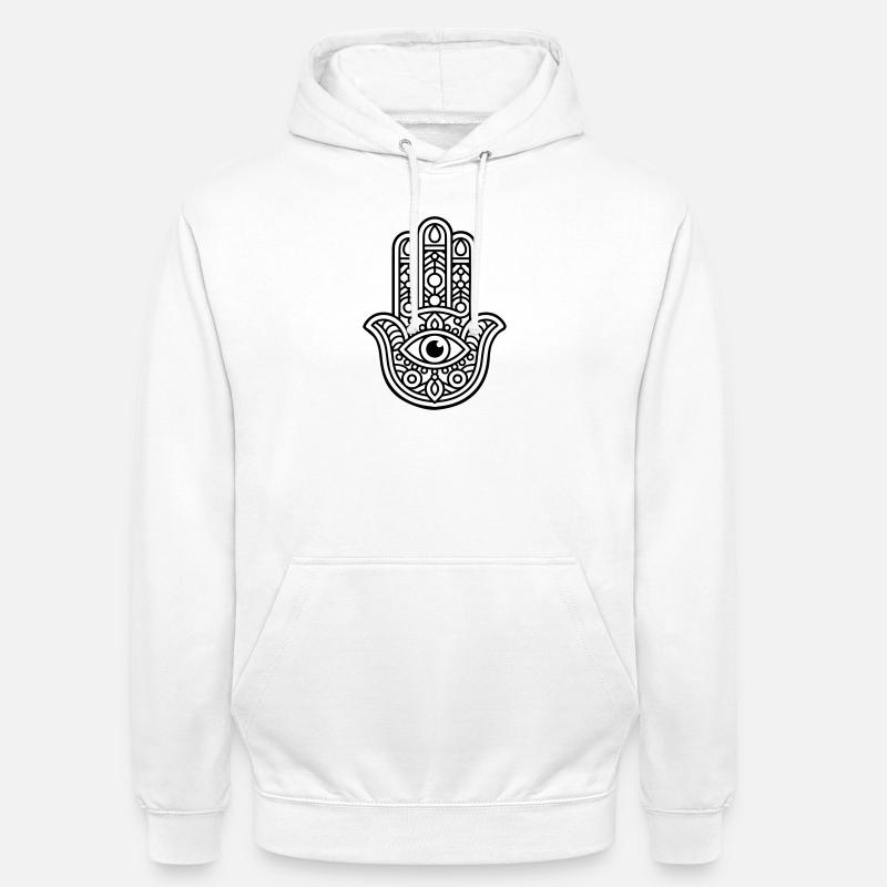Hamsa-Zeichen - Unisex Hoodie - Weiß