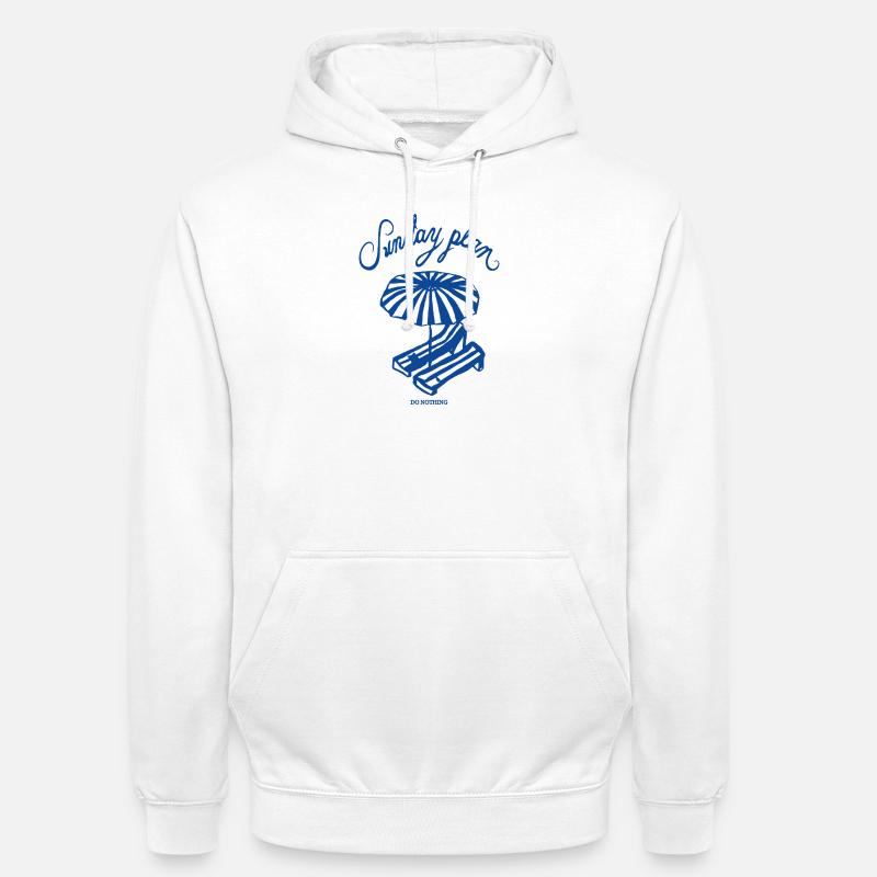 Plage de repos du dimanche - Sweat-shirt à capuche unisexe - blanc