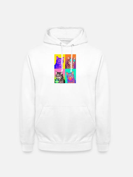 Katzen Manx Katze - Unisex Hoodie - Weiß