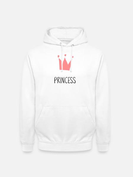 Cadeau couronne princesse princesse - Sweat-shirt à capuche unisexe - blanc