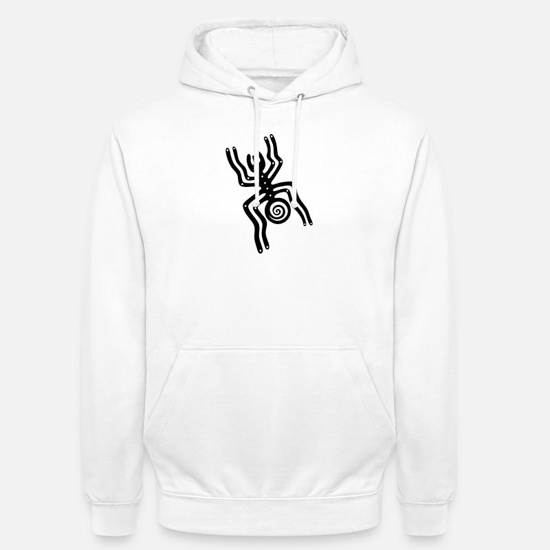 Les lignes de Nazca, l'araignée - Sweat-shirt à capuche unisexe - blanc