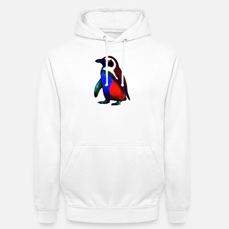 Pingouin - Sweat-shirt à capuche unisexe - blanc