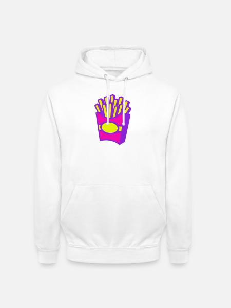 Frites Pop Art - Sweat-shirt à capuche unisexe - blanc