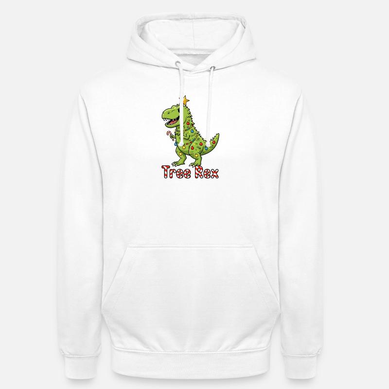 Tendance de Noël Tree Rex - Sweat-shirt à capuche unisexe - blanc