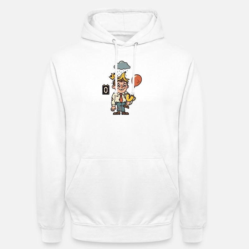 Perdant malchanceux, perdant, perdant inutile - Sweat-shirt à capuche unisexe - blanc