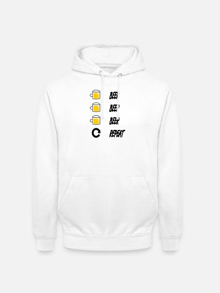 beer beer beer repeat - Unisex Hoodie - white